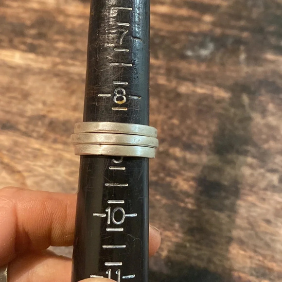 tracie taylor studio Jewelry - Special order only!! Stack of 3 rustic sterling silver bands / rings